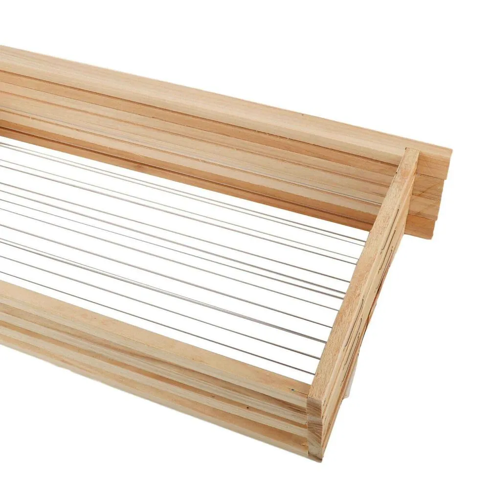 10x Wire Beehive Frame | Assembled Wood Steel | Unwaxed Deep Hive Frames | Beekeeping
