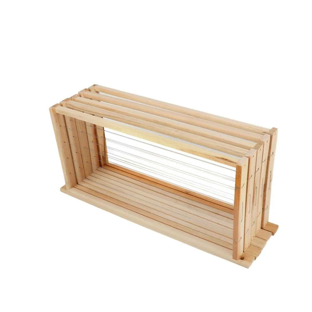 10x Wire Beehive Frame | Assembled Wood Steel | Unwaxed Deep Hive Frames | Beekeeping