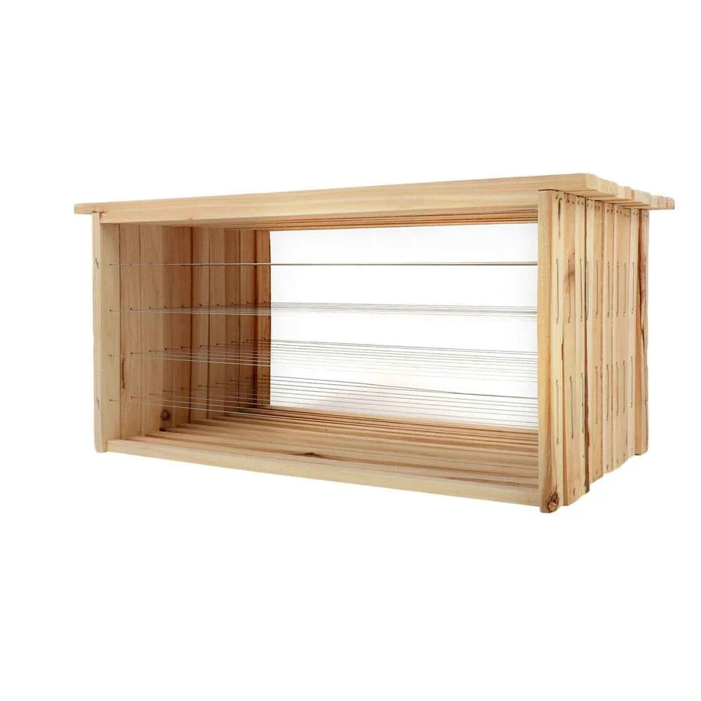 10x Wire Beehive Frame | Assembled Wood Steel | Unwaxed Deep Hive Frames | Beekeeping