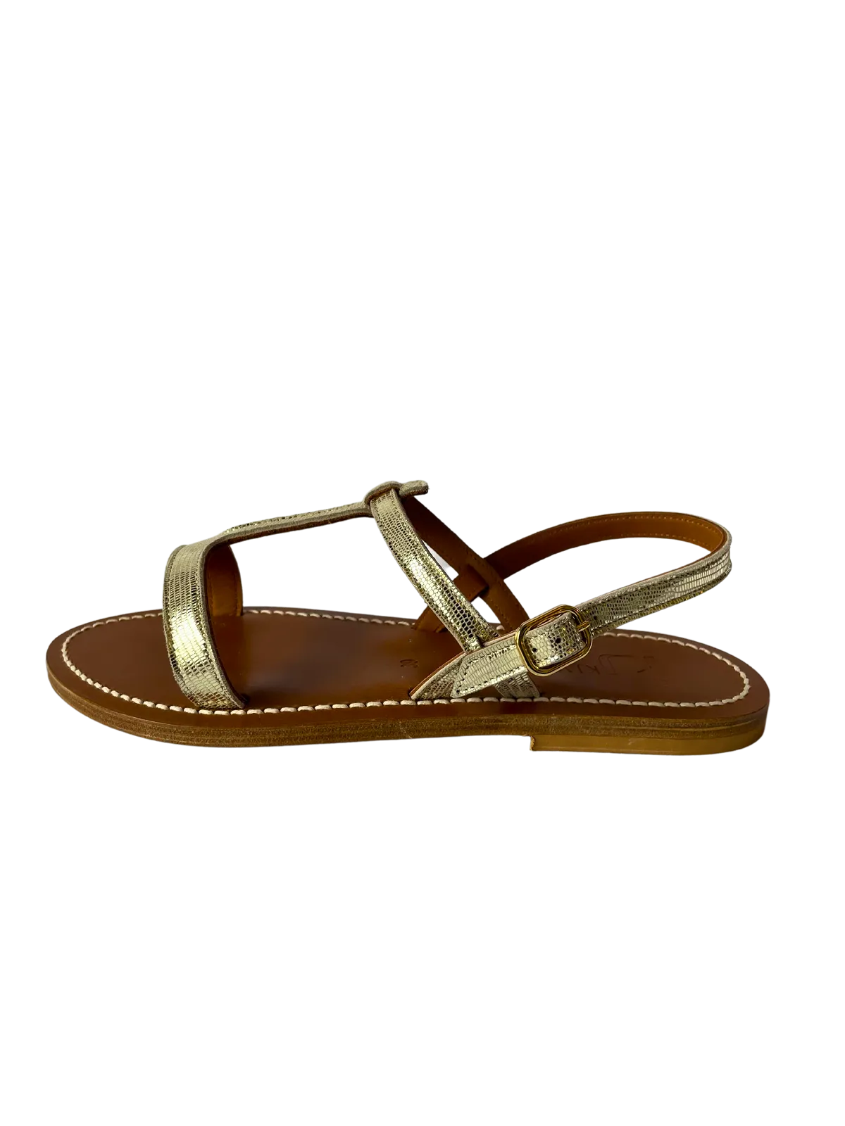 Astor T Strap Sandal in Disco Platinum