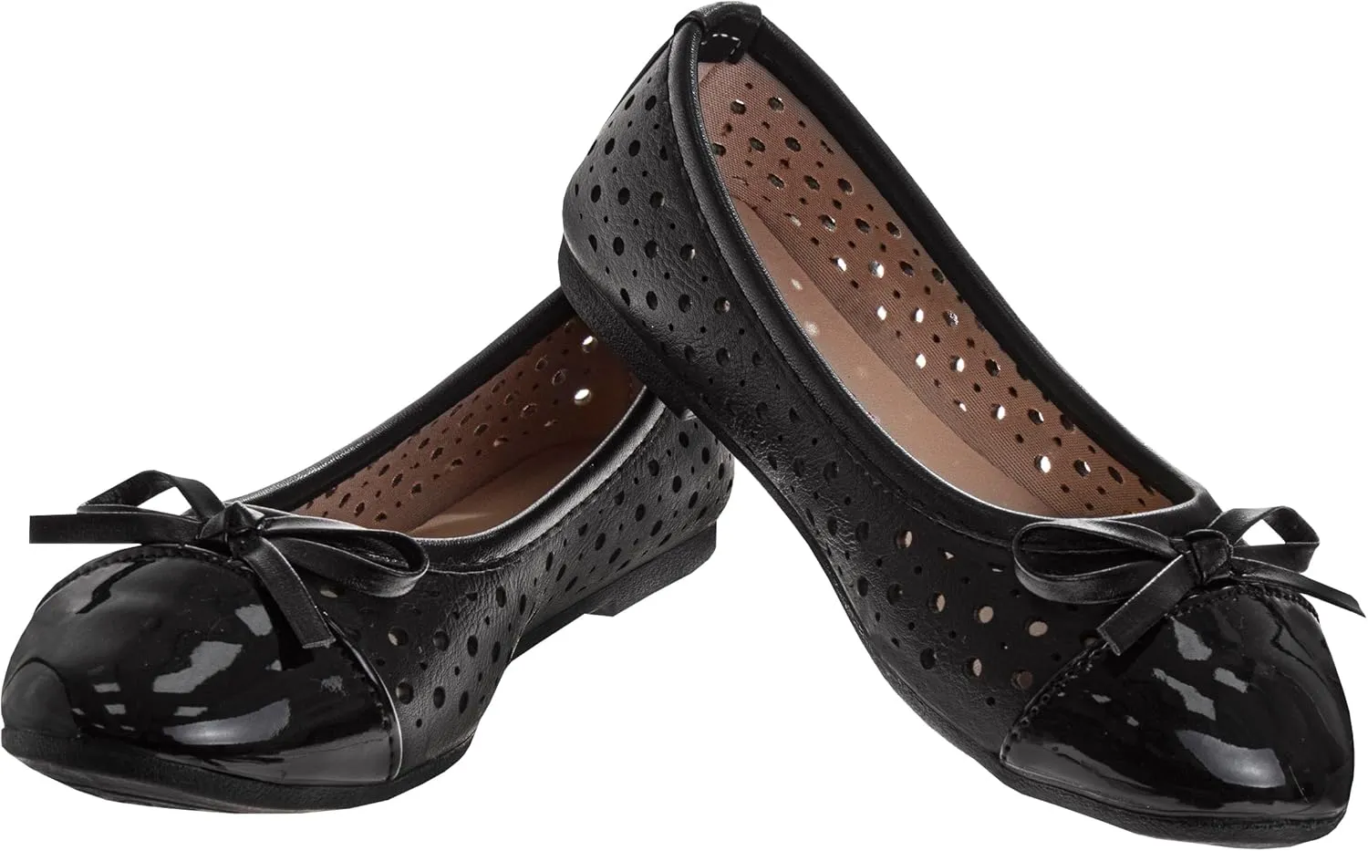 Closed Toe Dress Ballerina Flats - Stylish Formal Patent Mary Jane Wedding Party Shoes (Toddler - Little Kid - Big Kid)