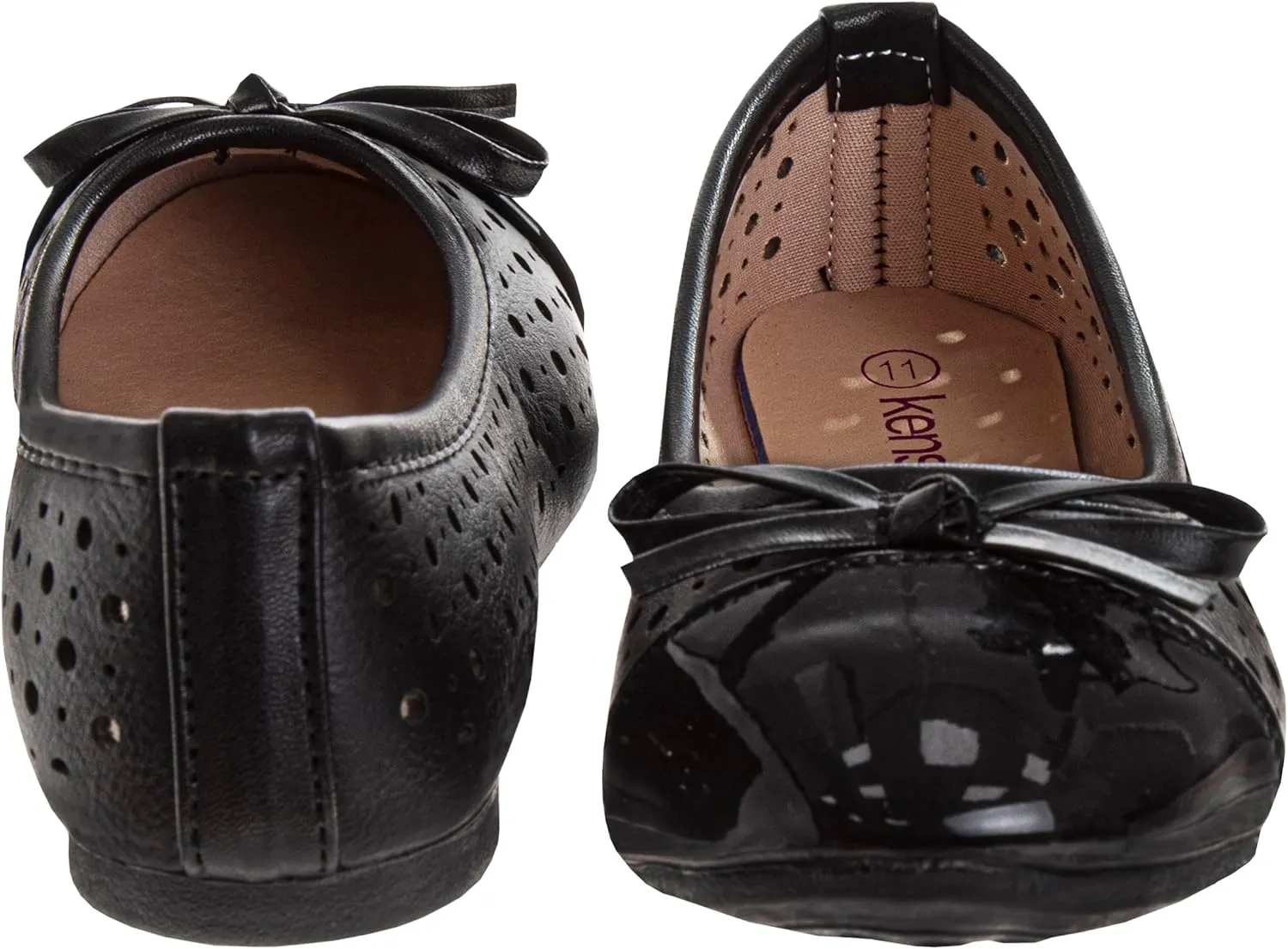 Closed Toe Dress Ballerina Flats - Stylish Formal Patent Mary Jane Wedding Party Shoes (Toddler - Little Kid - Big Kid)
