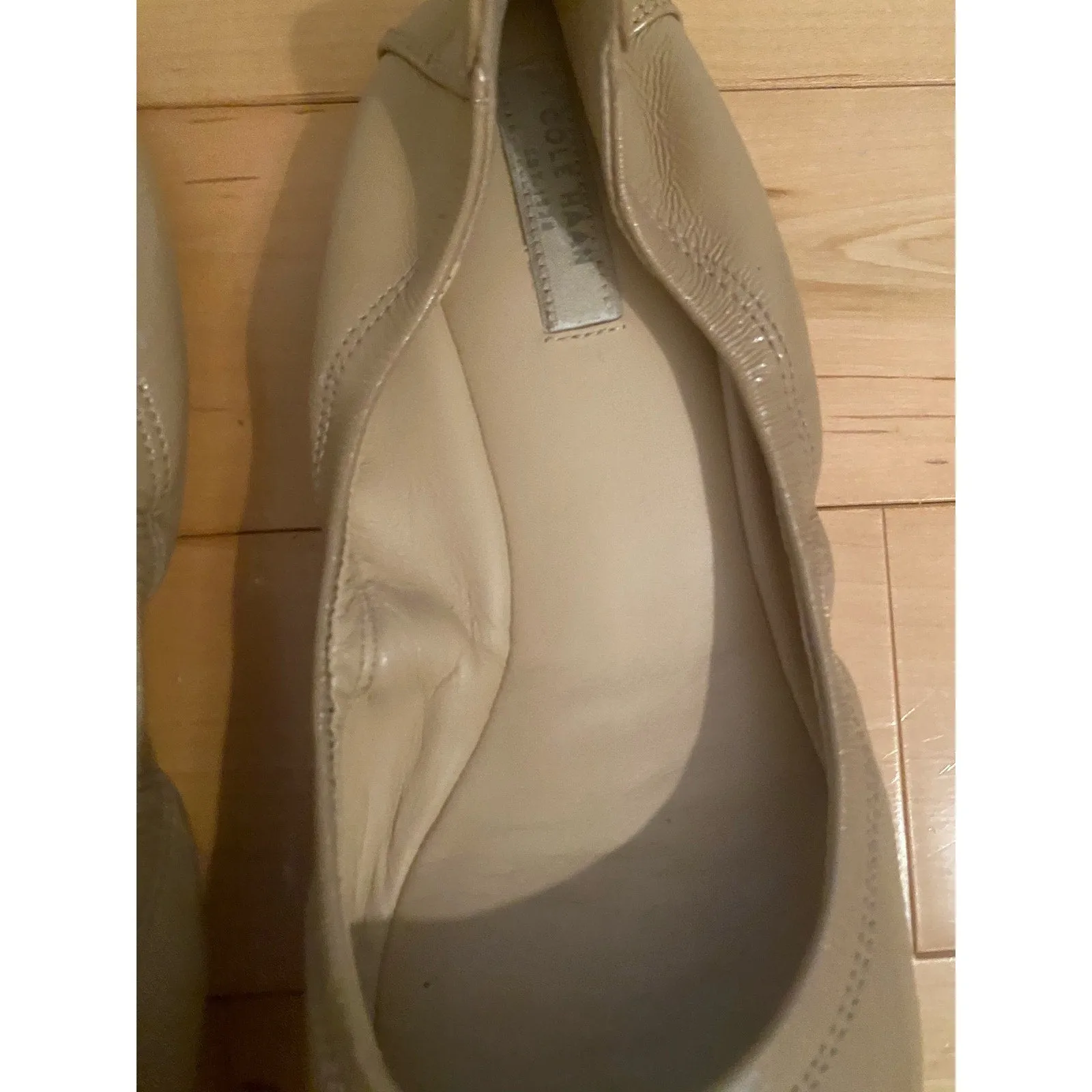 Cole Haan Avery Tan Patent Leather Ballet Flats Size 6.5