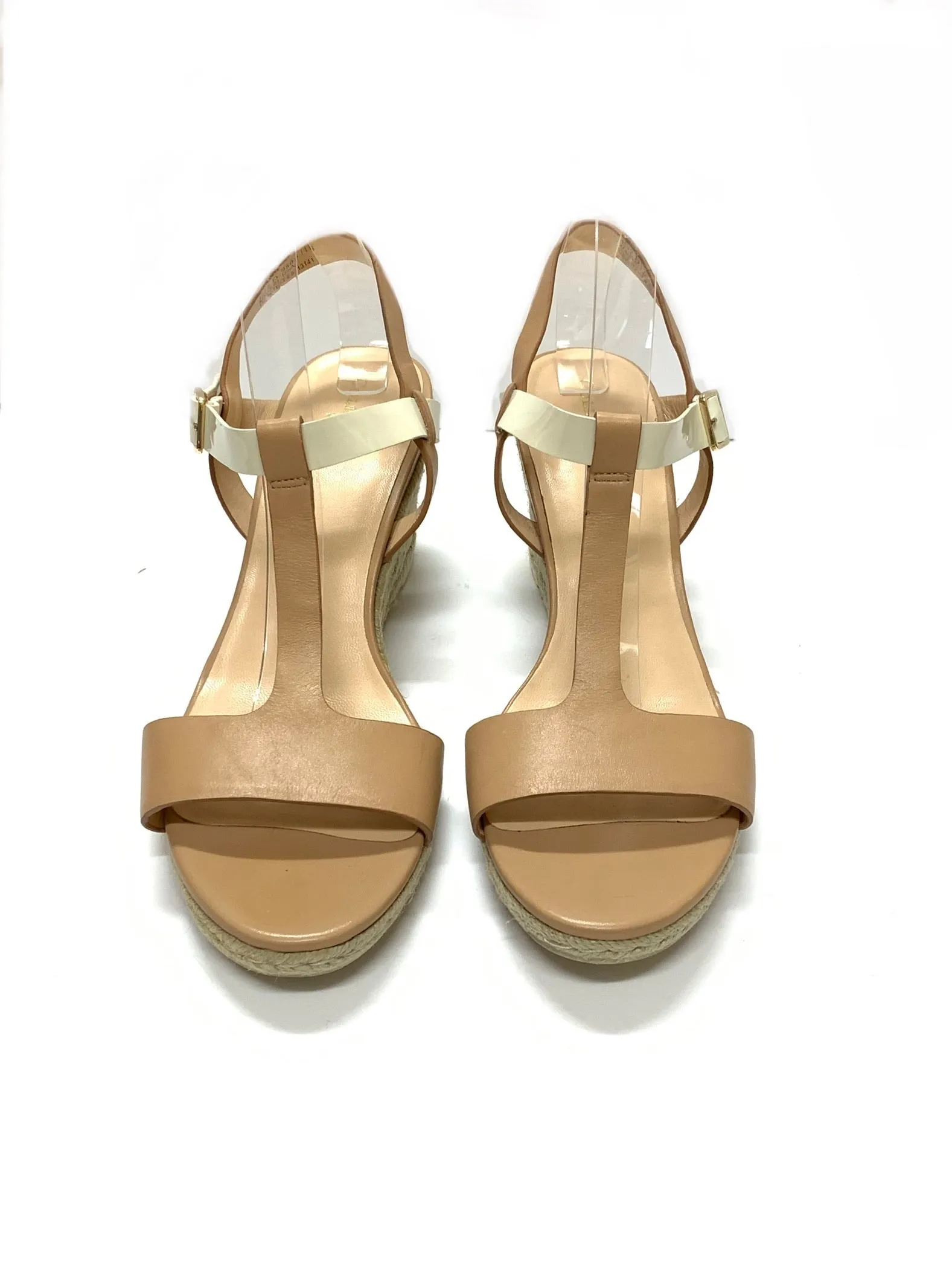COLE HAAN ELIZABETH T-STRAP ESPADRILLE WEDGE SANDALS SIZE 11