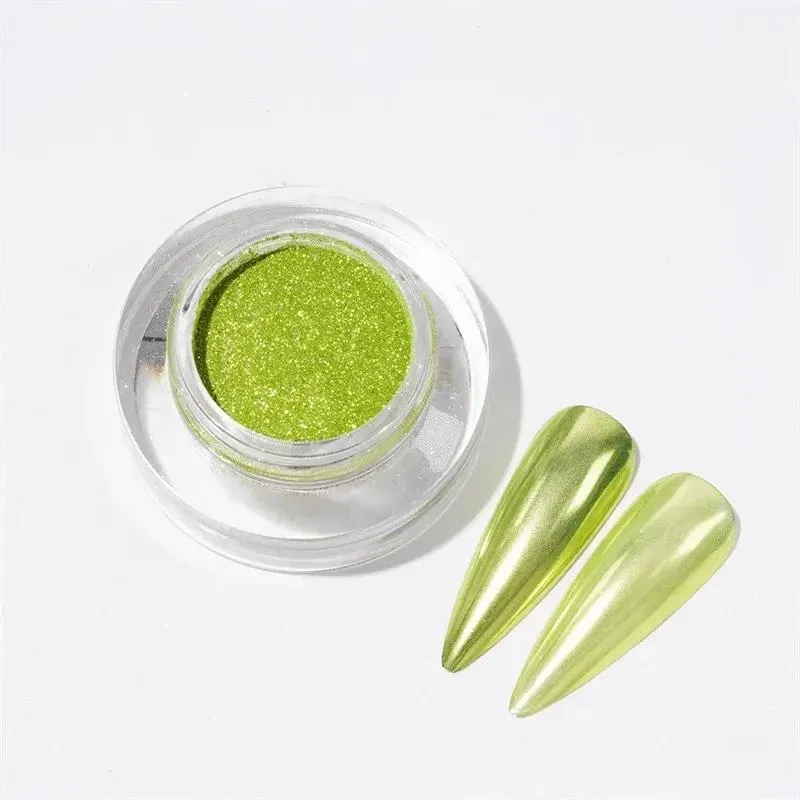 Colorful Chrome Powder Nails Glitter Mirror Effect for Manicure Design