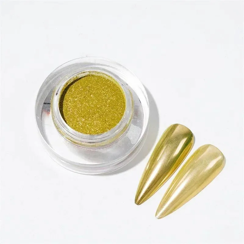 Colorful Chrome Powder Nails Glitter Mirror Effect for Manicure Design