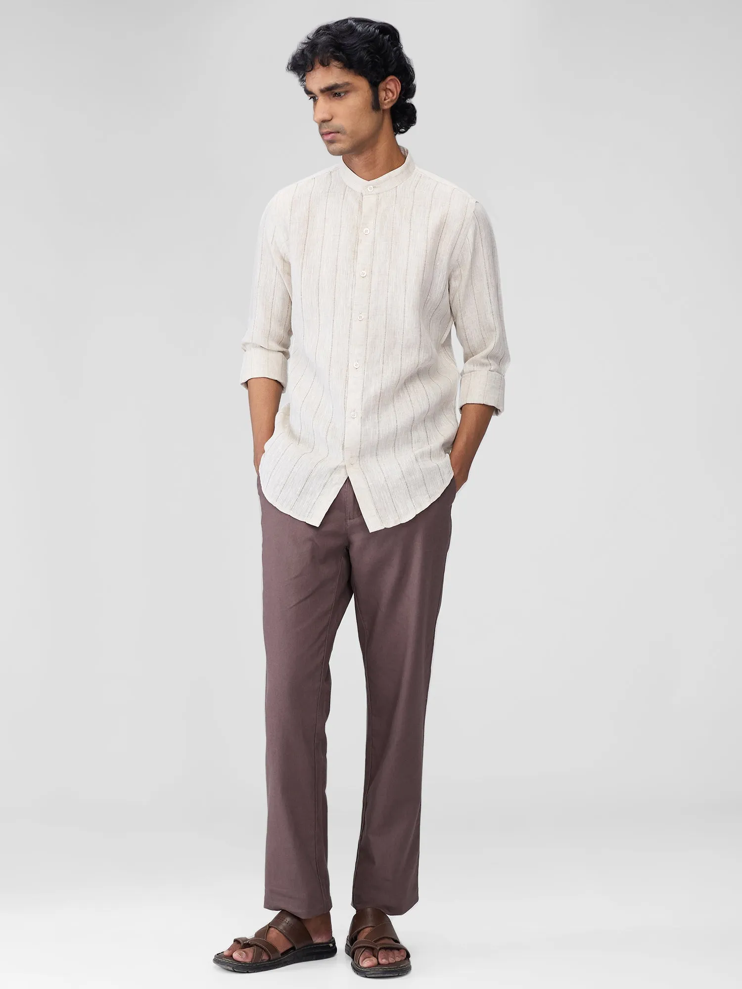 Dune 100% Linen Stripes Shirt