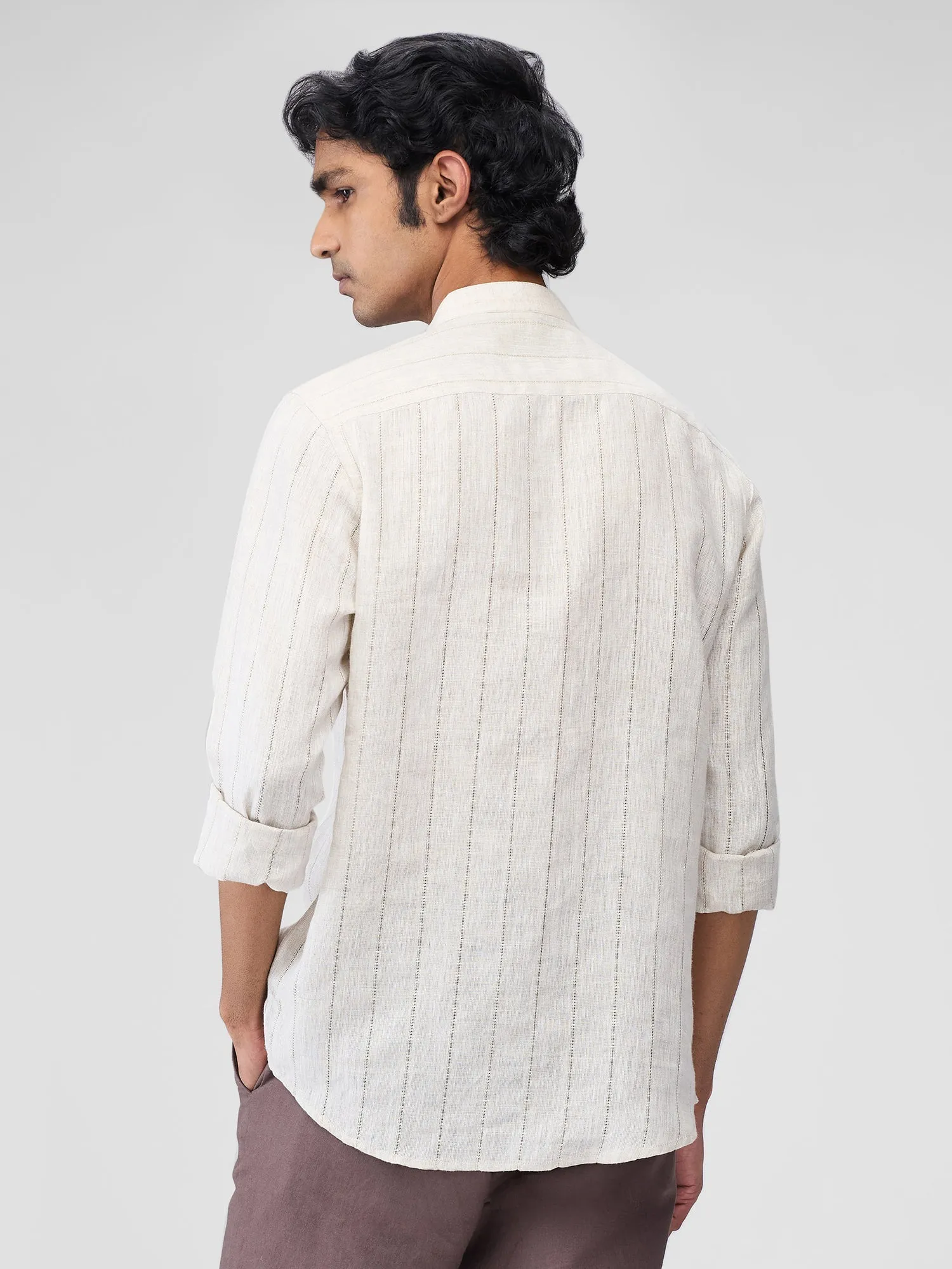Dune 100% Linen Stripes Shirt