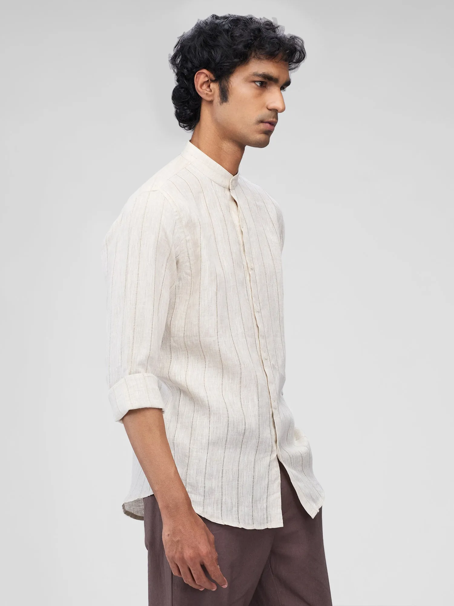 Dune 100% Linen Stripes Shirt