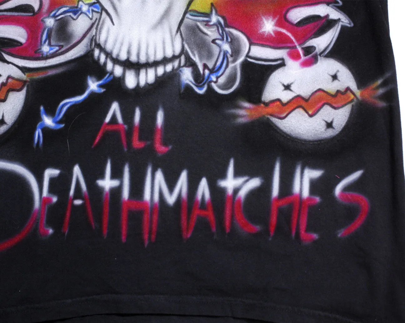 KING OF ALL DEATH MATCHES AIRBRUSH T-SHIRT [BLACK]
