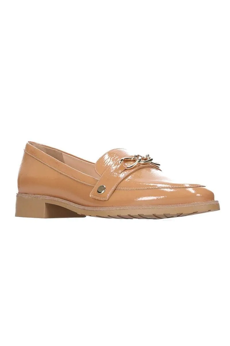 Lara Loafer Tan Patent