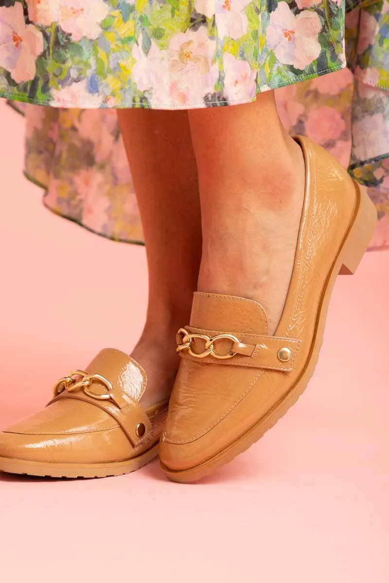 Lara Loafer Tan Patent