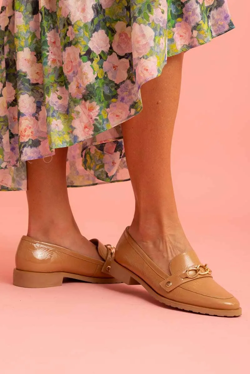 Lara Loafer Tan Patent