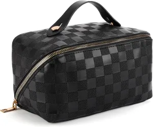 Makeup Bag Large Capacity Travel Cosmetic Bag Waterproof Makeup Organizer Bags for Women Portable Pouch Open Flat Travel Toiletry Bag
