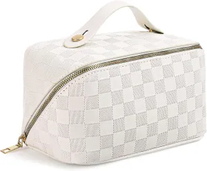 Makeup Bag Large Capacity Travel Cosmetic Bag Waterproof Makeup Organizer Bags for Women Portable Pouch Open Flat Travel Toiletry Bag