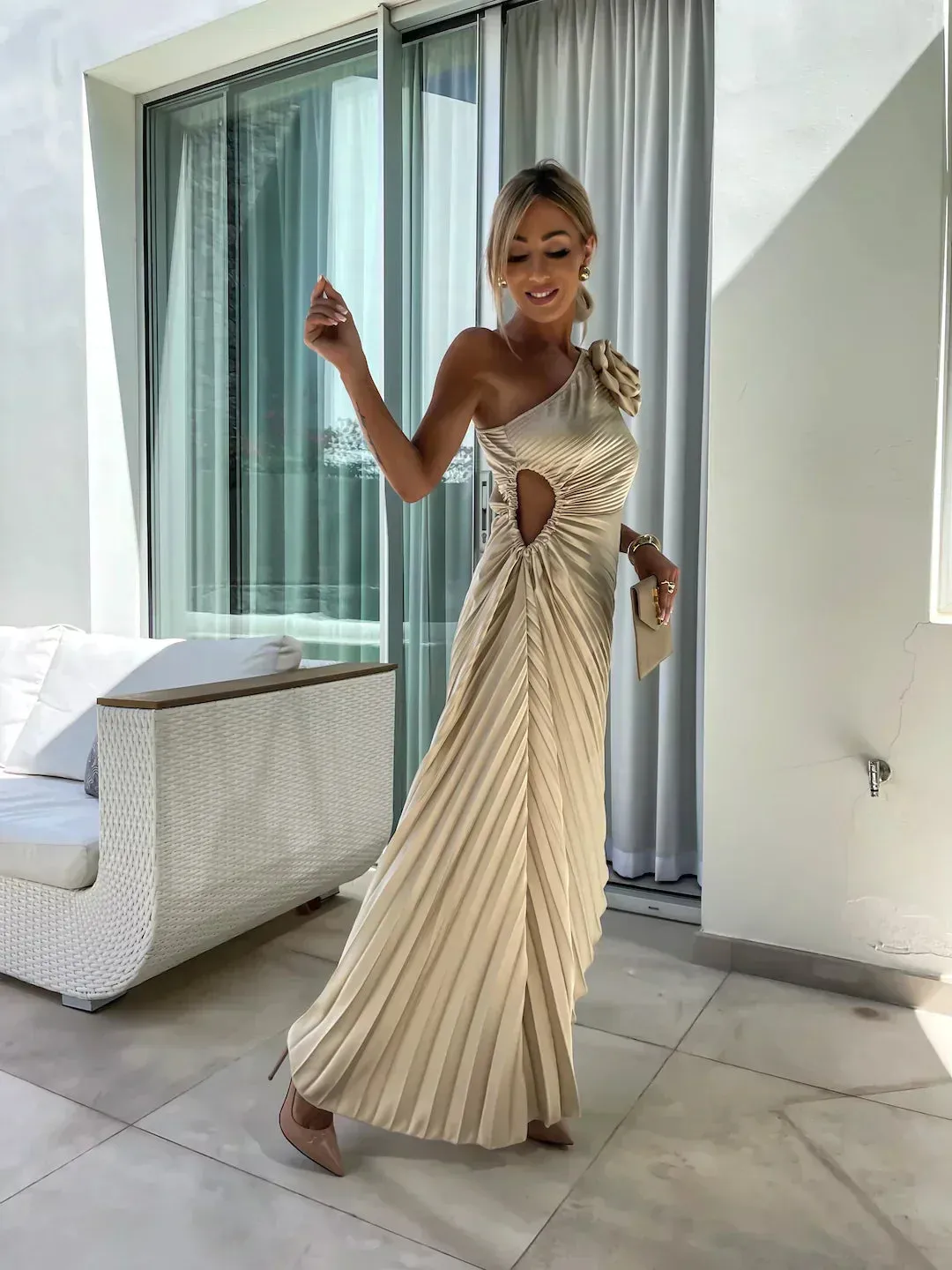 Marivelle - Pleated Glamour Dress